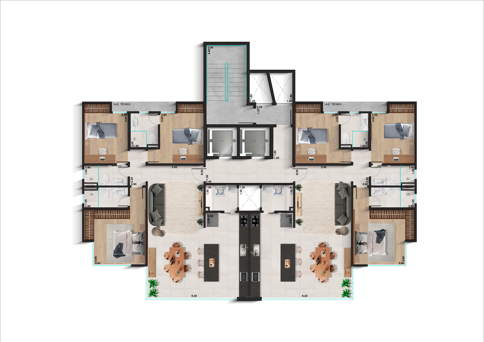 Planta Pavimento Tipo — MAP Estrela Sul